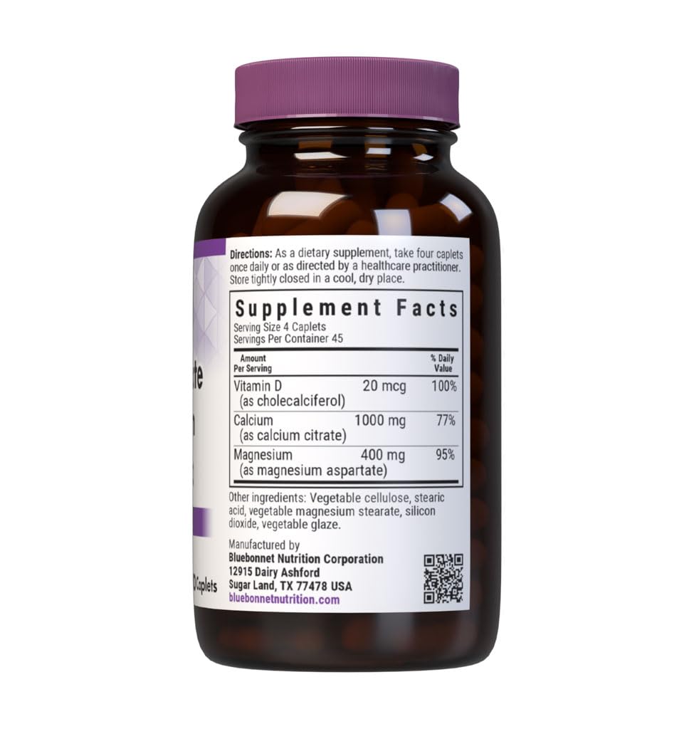 Calcium Citrate Magnesium Plus Vitamin D3 Caplets, 180 Count O861