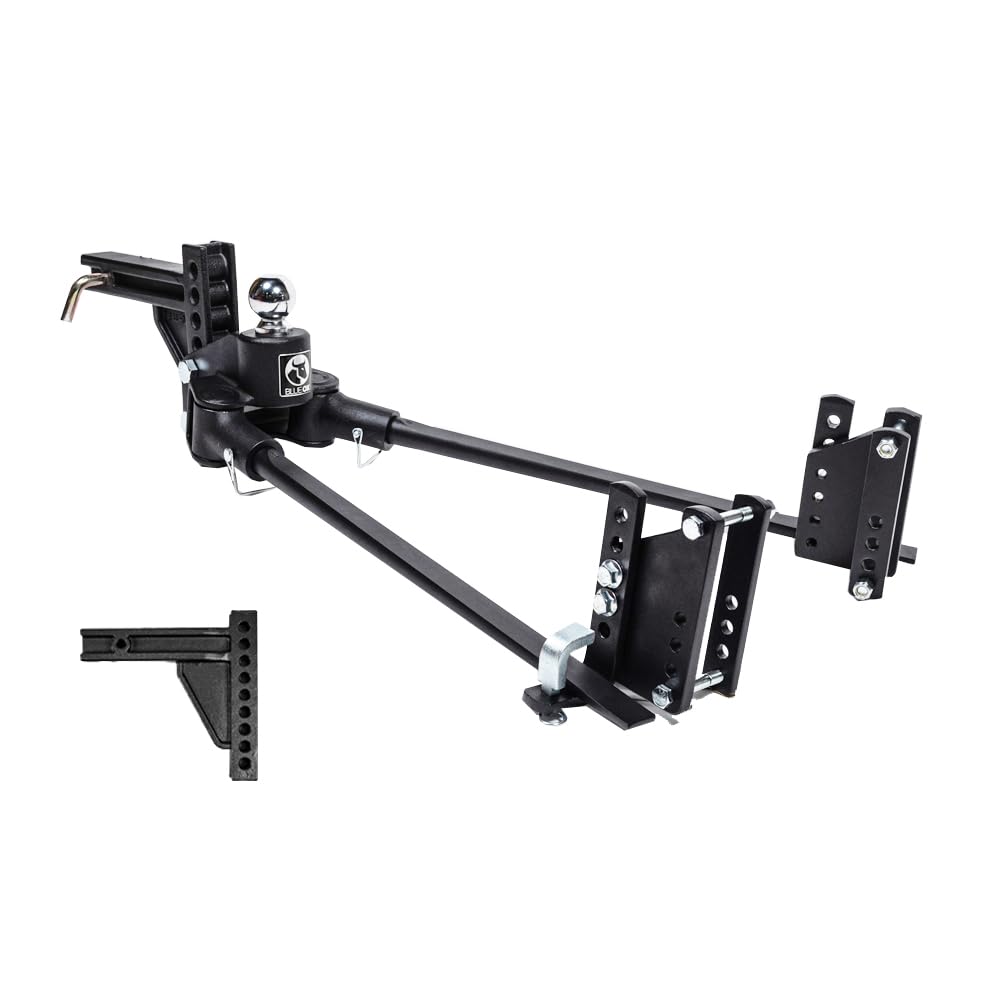 800lbs Weight Distribution Hitch with Sway Control, 9 Hole Shank, Black Y671947