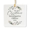 Ceramic 3-inch Square-Shaped Christmas Ornament I57956