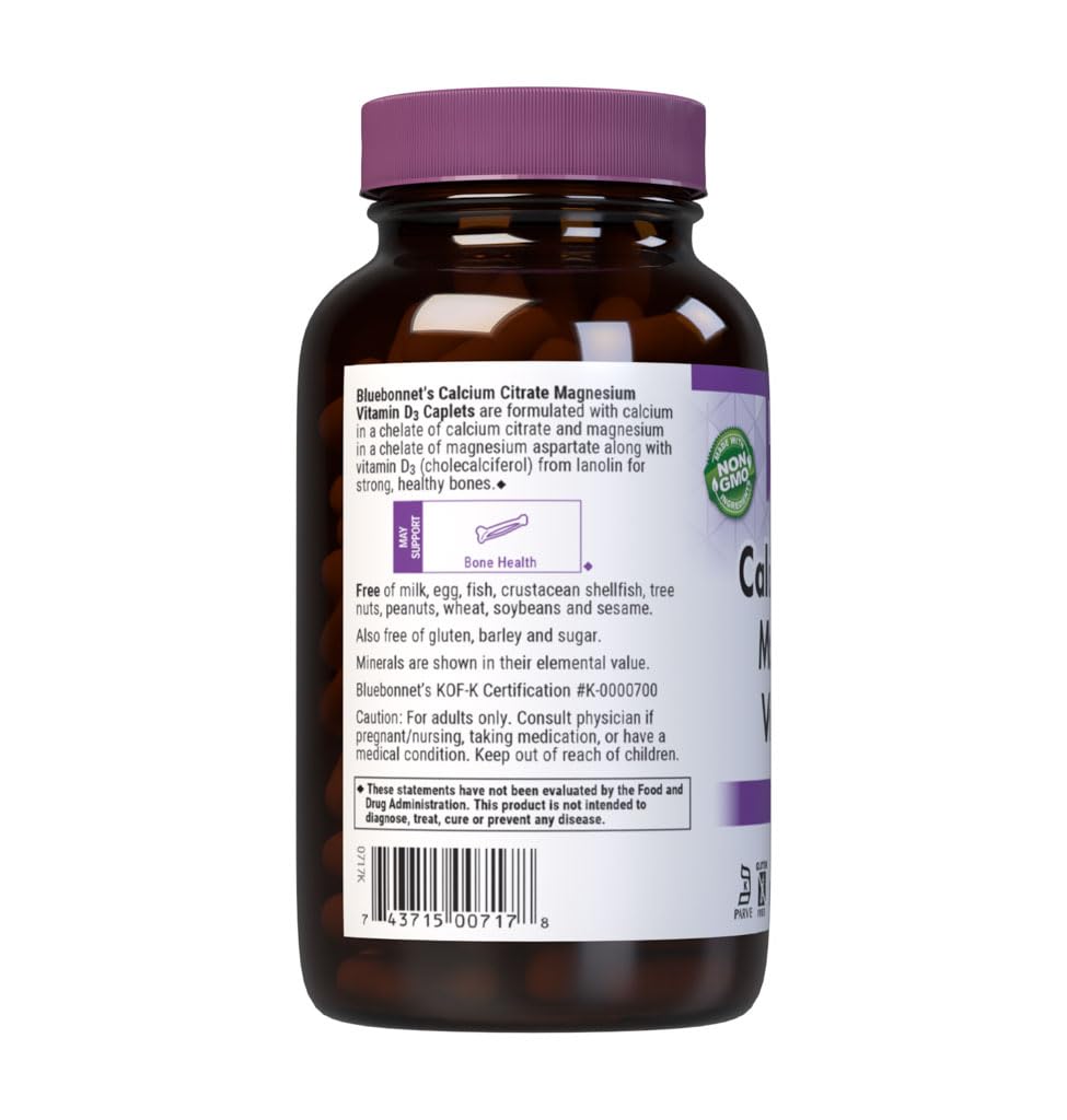 Calcium Citrate Magnesium Plus Vitamin D3 Caplets, 180 Count O861