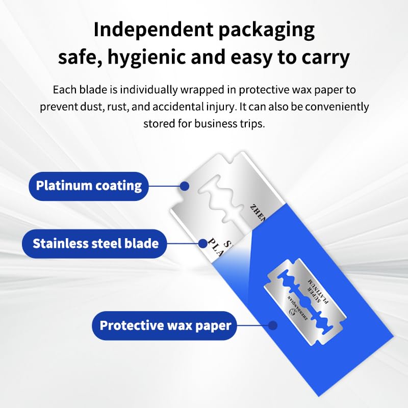 Double Edge Razor Blades, 100 Pack F143
