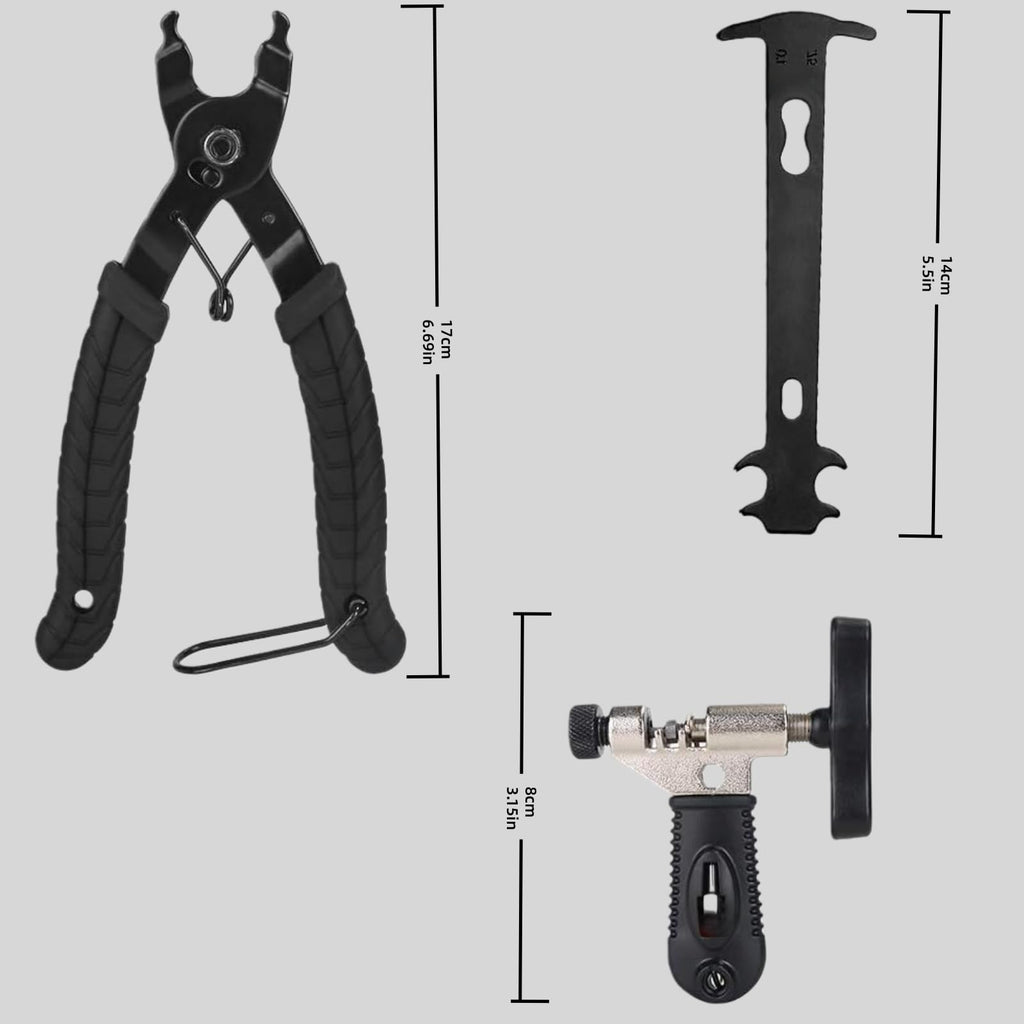 Bike Chain Repair Tool Kit with Chain Breaker, Master Link Pliers & Wear Checker N609300