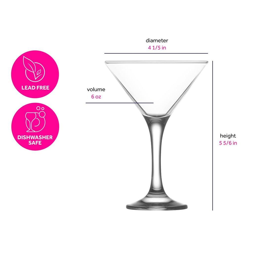 Martini Glasses Set of 4 6 oz S63478