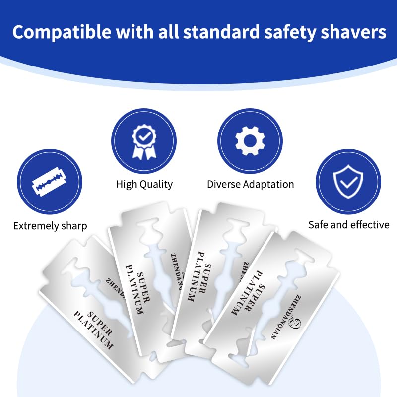 Double Edge Razor Blades, 100 Pack F143
