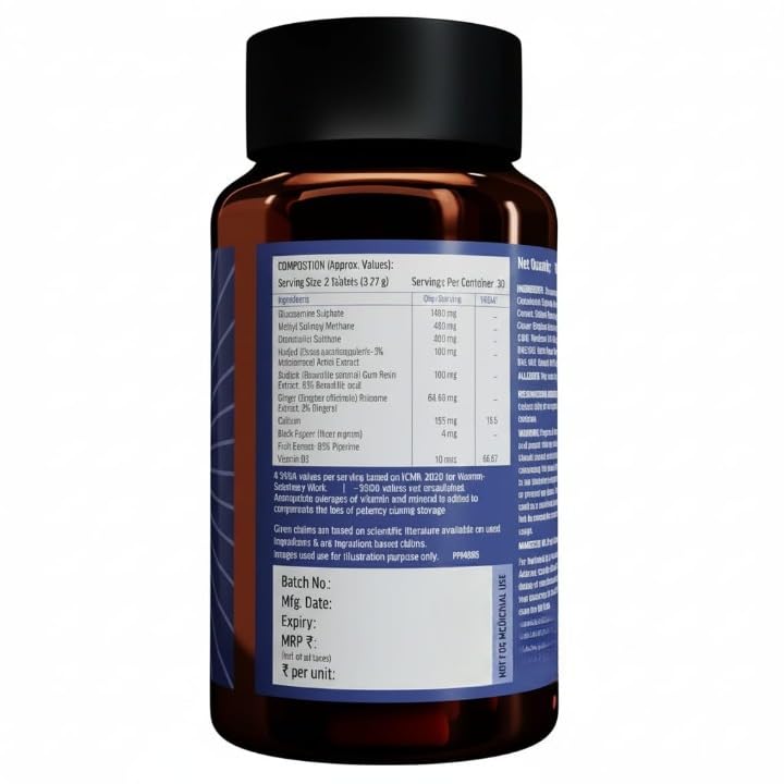 Glucosamine Chondroitin Calcium Vitamin D3 Joint Support Tablets F44731