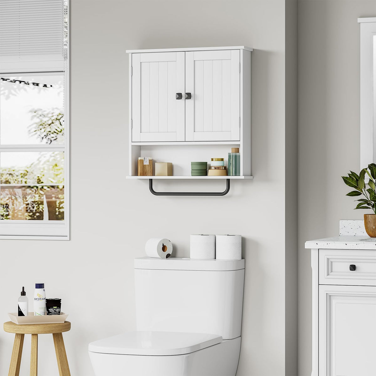 Wall Mounted Medicine Cabinet with Towels Bar D318921