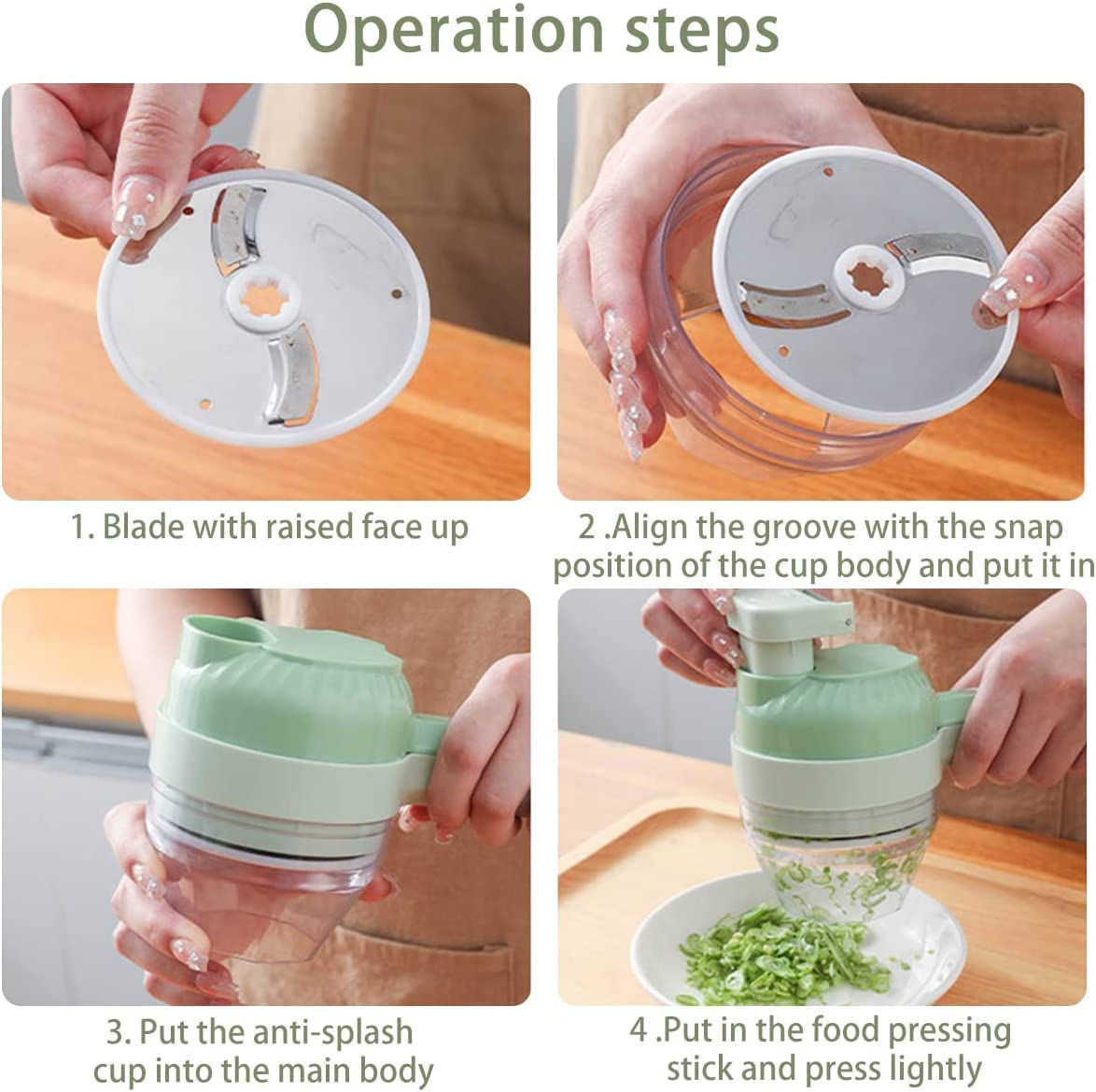 4 in 1 Portable Electric Vegetable Cutter Set X4160