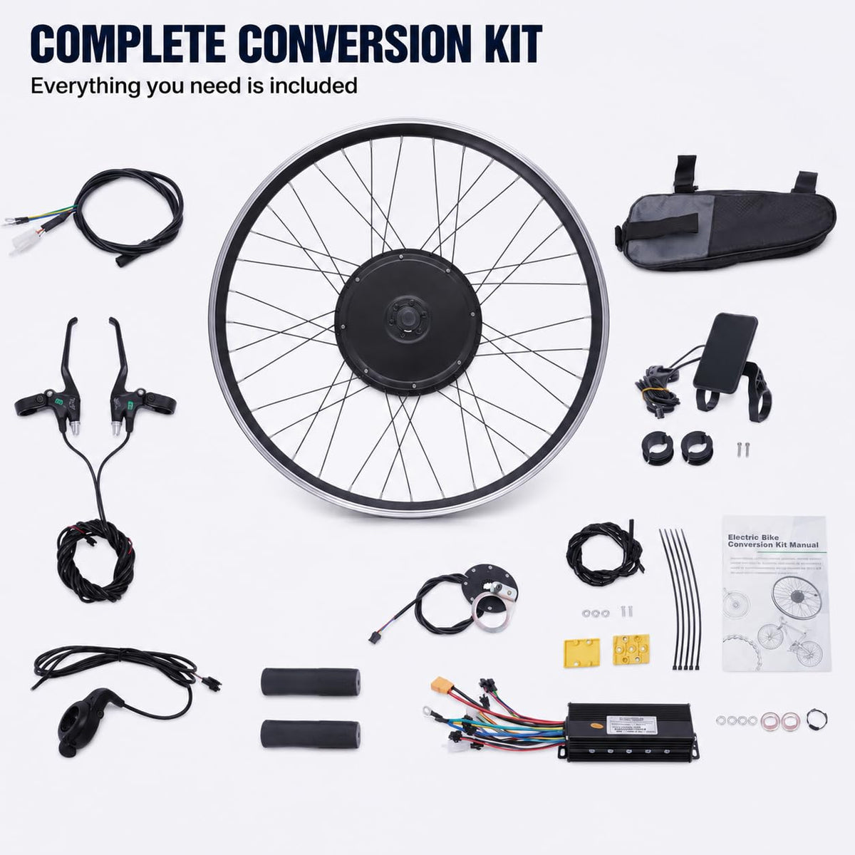 48V 1000W Brushless Front Wheel Electric Bike Conversion Kit B4126