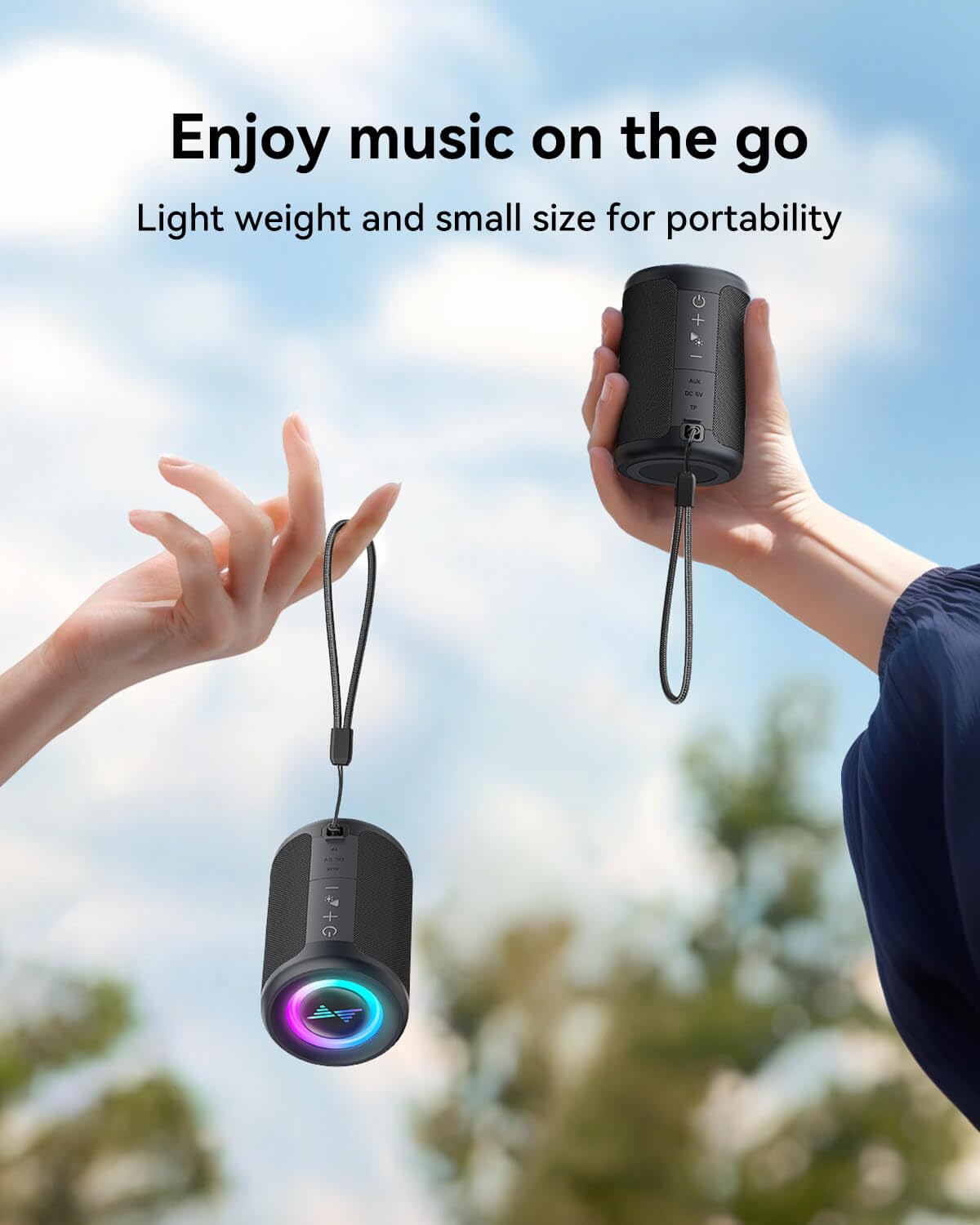 Portable Bluetooth Speaker with Lights P9686