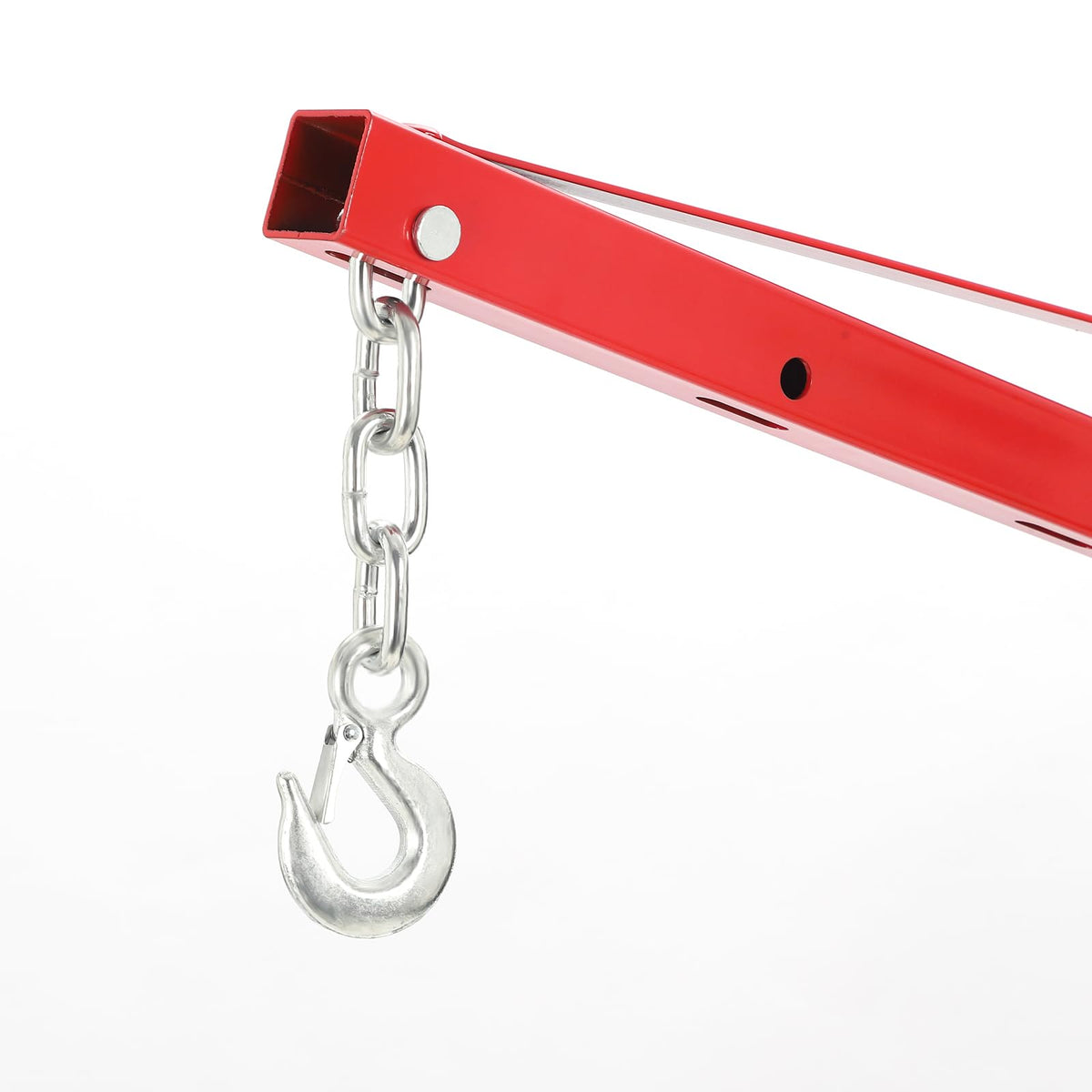 1000lbs Hydraulic Pickup Truck Crane, 360° Swivel Hitch Receiver Mounted with Adjustable Boom G1968