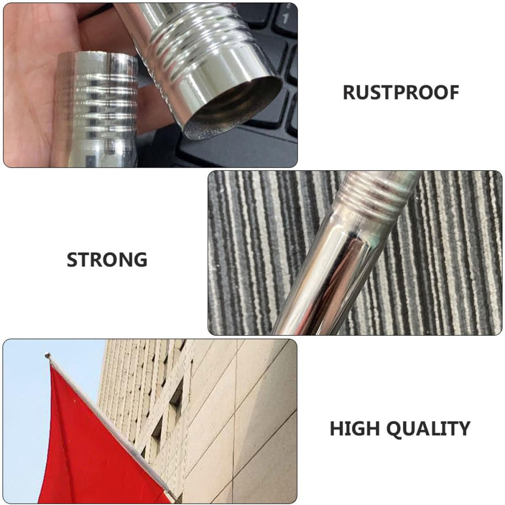 2pcs Stainless Steel Flag Pole Set 1.5m Rustproof G398