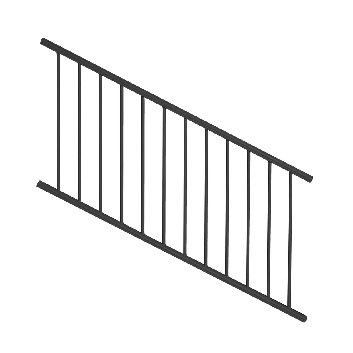 Aluminum 6 ft. x 36 in. Textured Black Stair Rail Kit Y21840