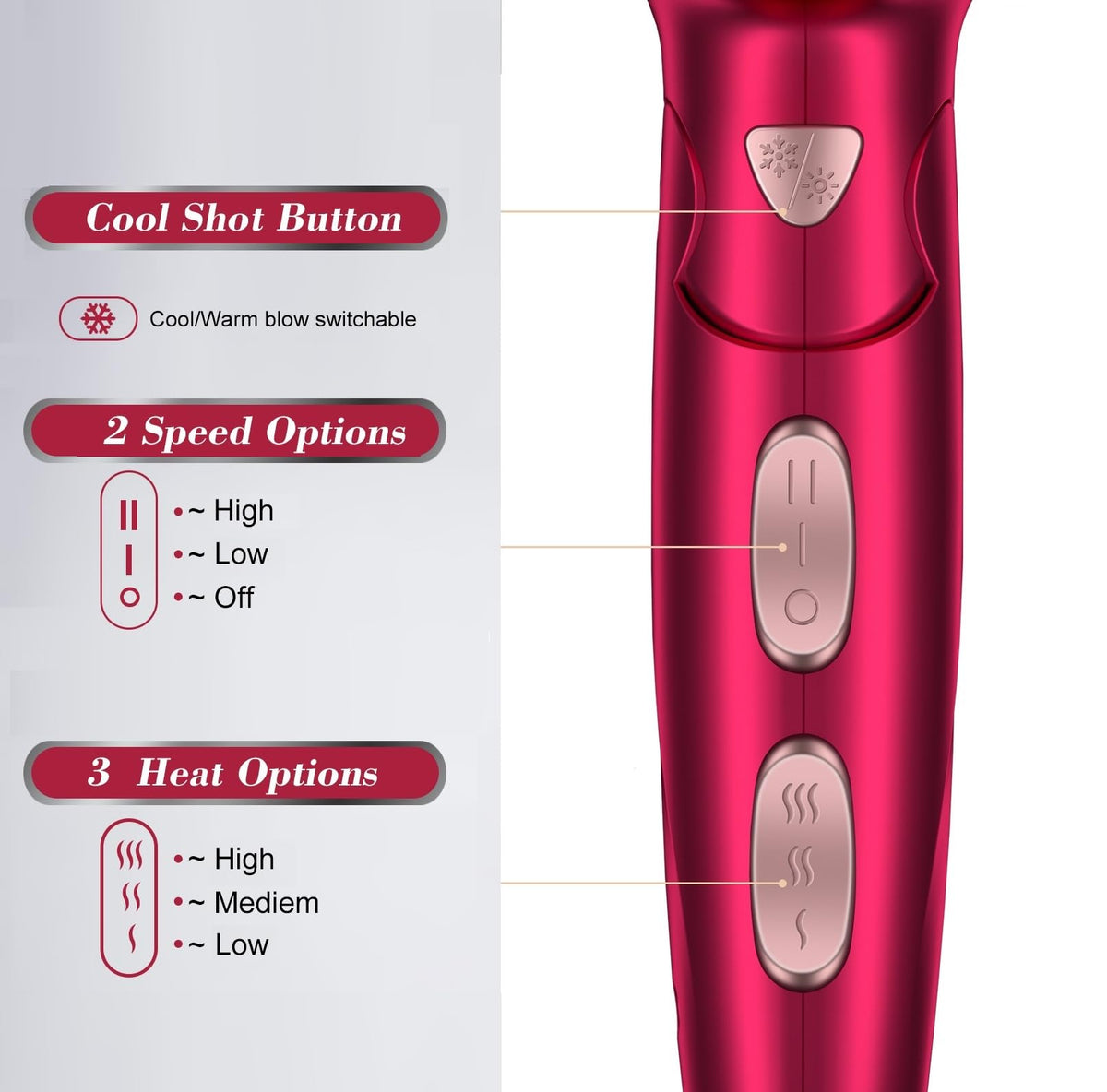 1875W Ceramic Tourmaline Hair Dryer M607455