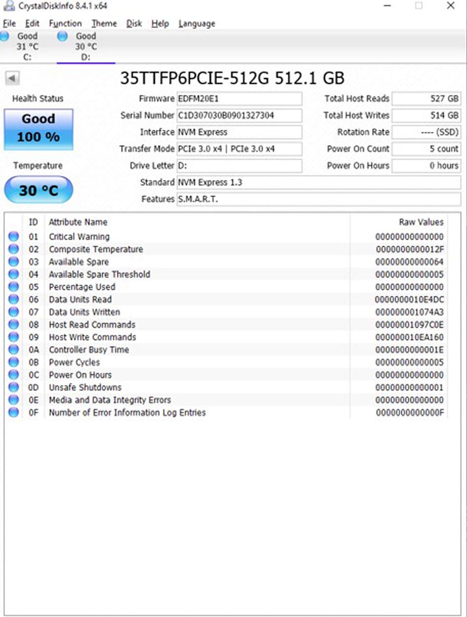 512GB NVMe PCIe M.2 2280 Internal SSD A2077