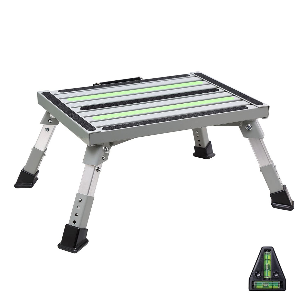 Adjustable Aluminum Folding Non-Slip RV Step Stool I2823