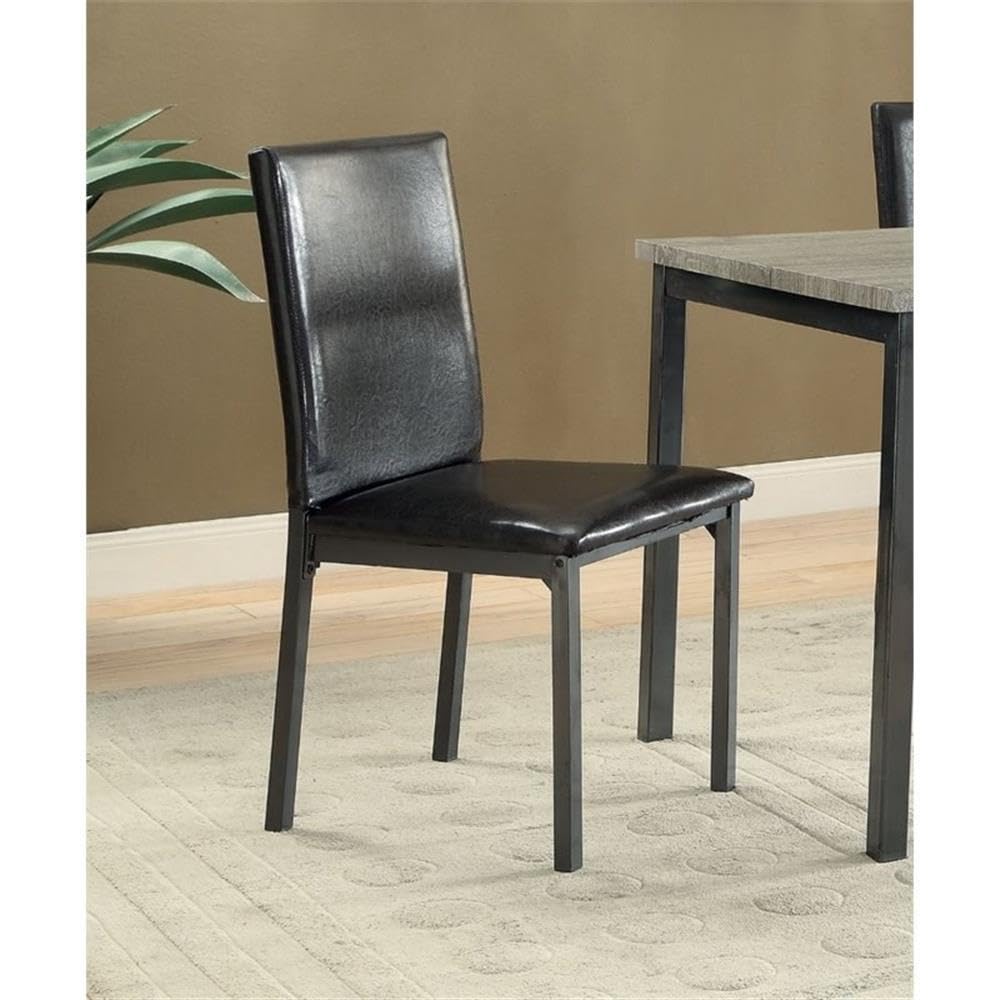 Set of 2 Faux Leather Dining Chairs O709388
