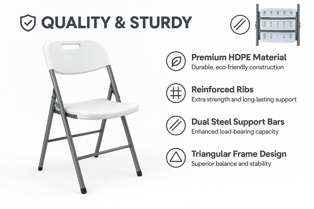 White Folding Chair Set of 50 N480