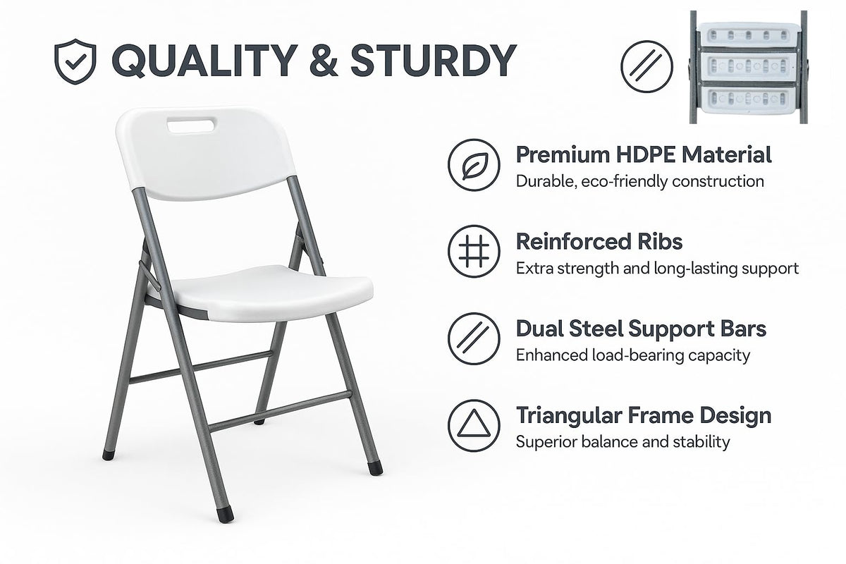 White Folding Chair Set of 50 N480