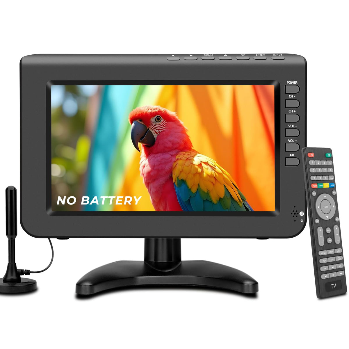 10.1inch Portable TV 720P Screen with Antenna and Digital ATSC Tuner L4179