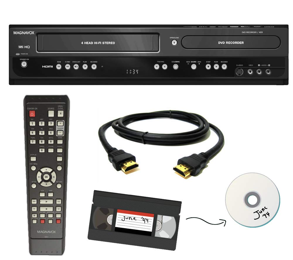 VHS to DVD Recorder VCR Combo with Remote I460988