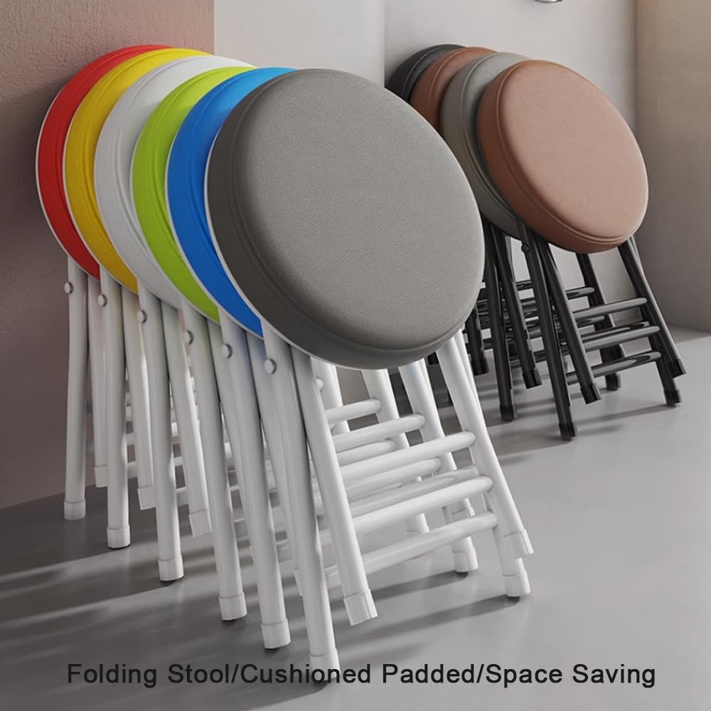 Black 18 Inch Folding Padded Stool T2906