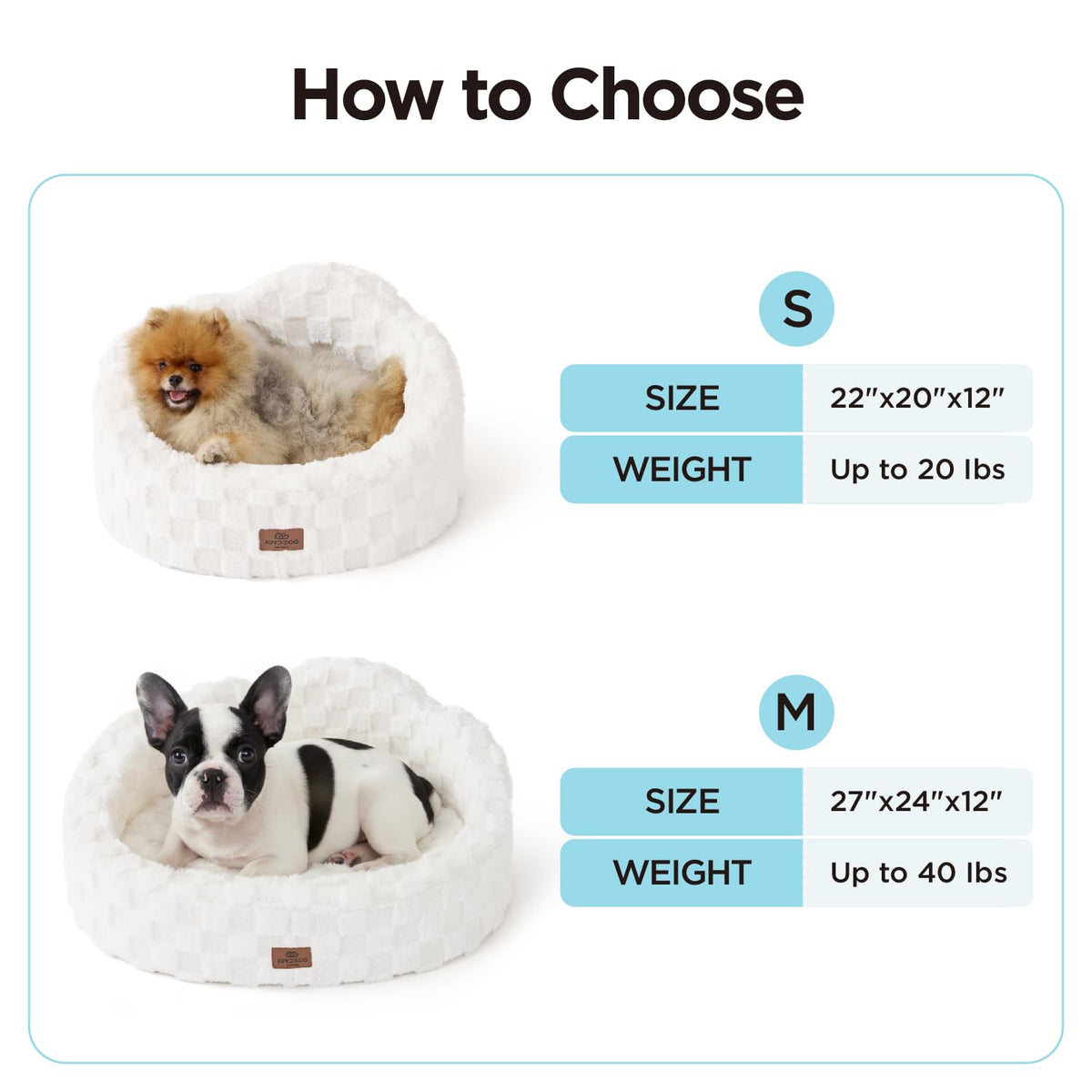 Washable Dog Bed with Orthopedic Foam White N69273