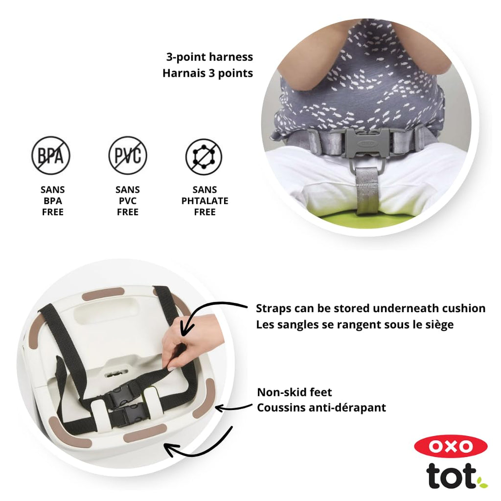 Gray Toddler Booster Seat with Straps Z726367