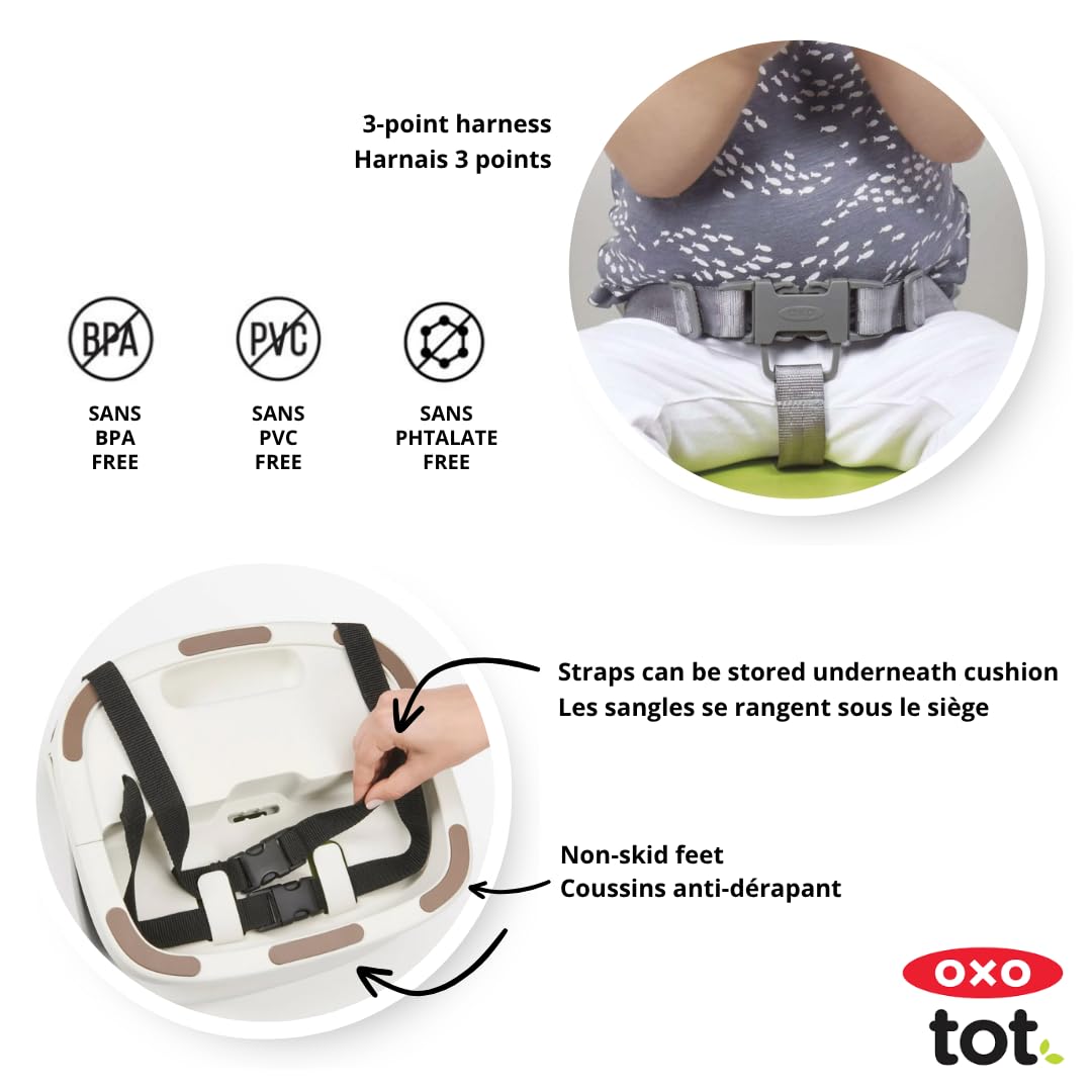 Gray Toddler Booster Seat with Straps Z726367
