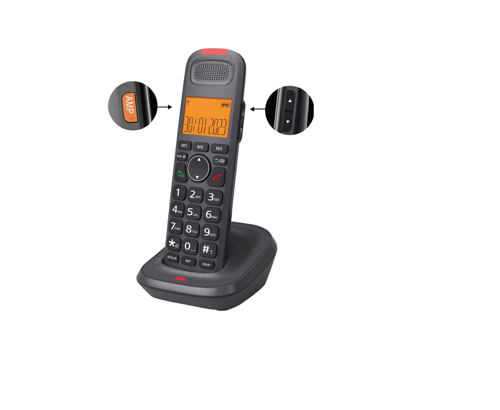 Black Cordless Phone System with Answering Machine F71142