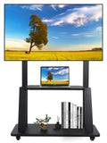 Rolling TV Stand with Wheels for 32-75 Inch Flat Panel Screens with Shelf B6467