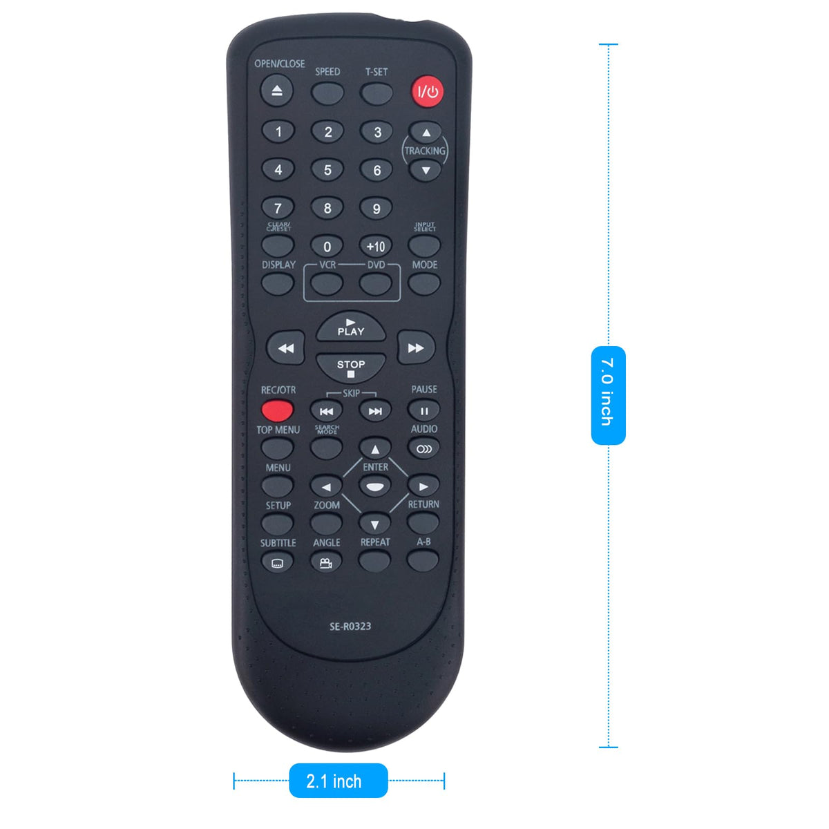 Replacement Remote Control for Toshiba DVD VCR Player R447720