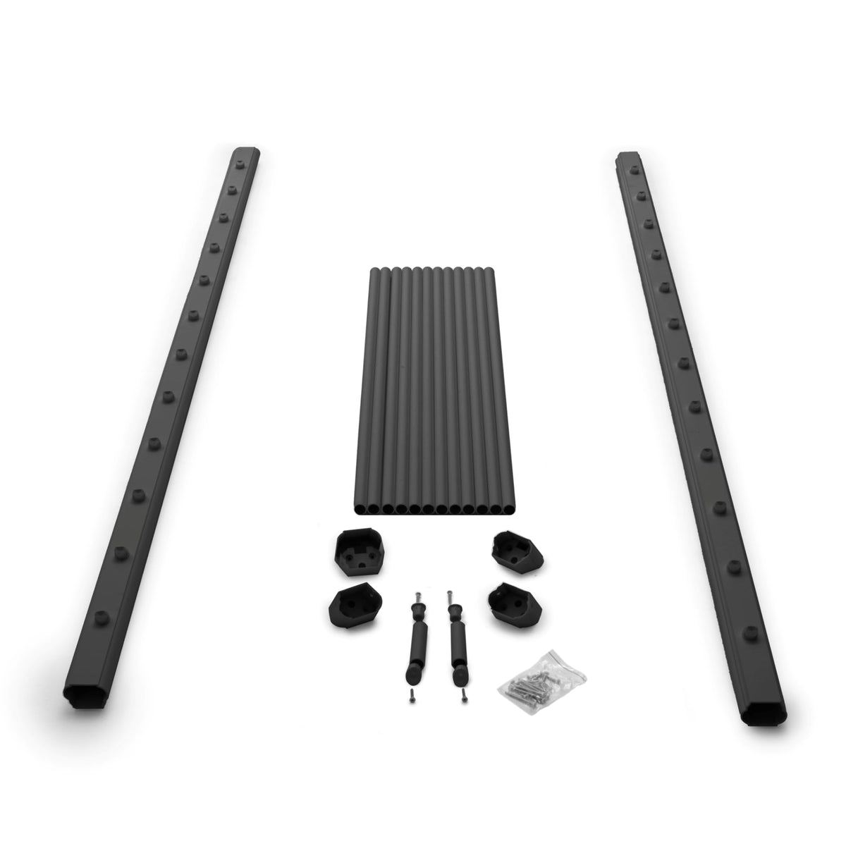 Aluminum 6 ft. x 36 in. Textured Black Stair Rail Kit Y21840