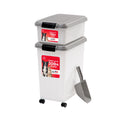 Dog Food Storage Container, Up to 30+11 lbs, Gray C30281
