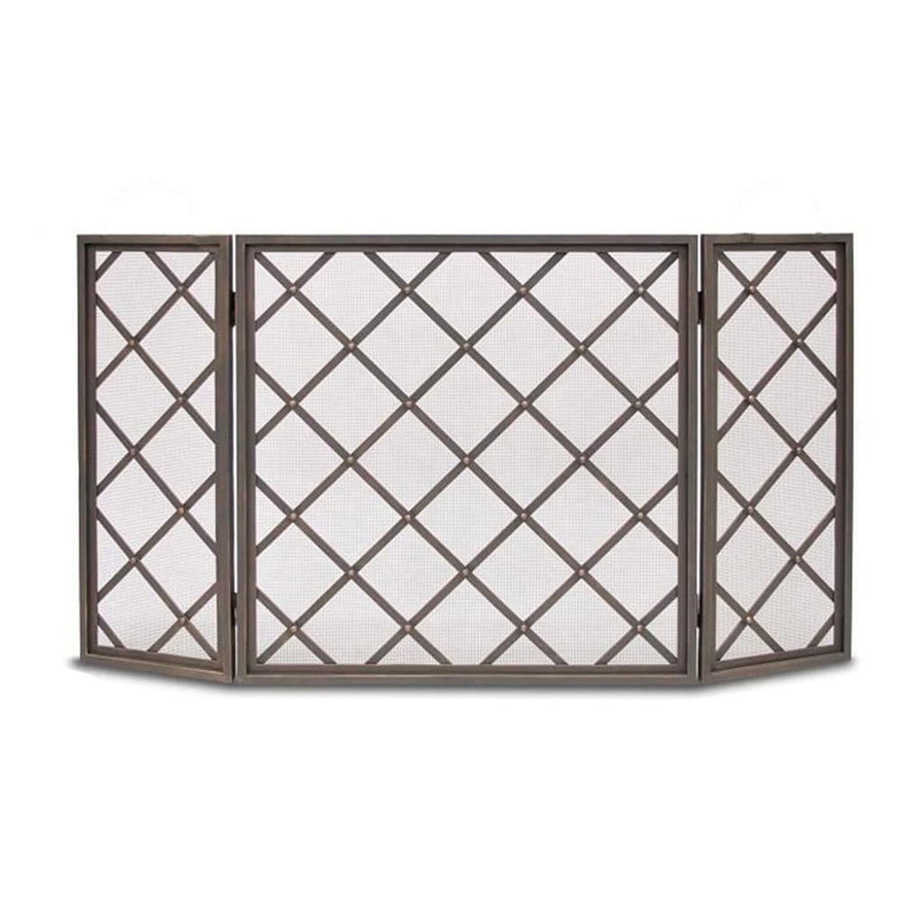 60 Inch Black 3 Panel Fireplace Screen V221