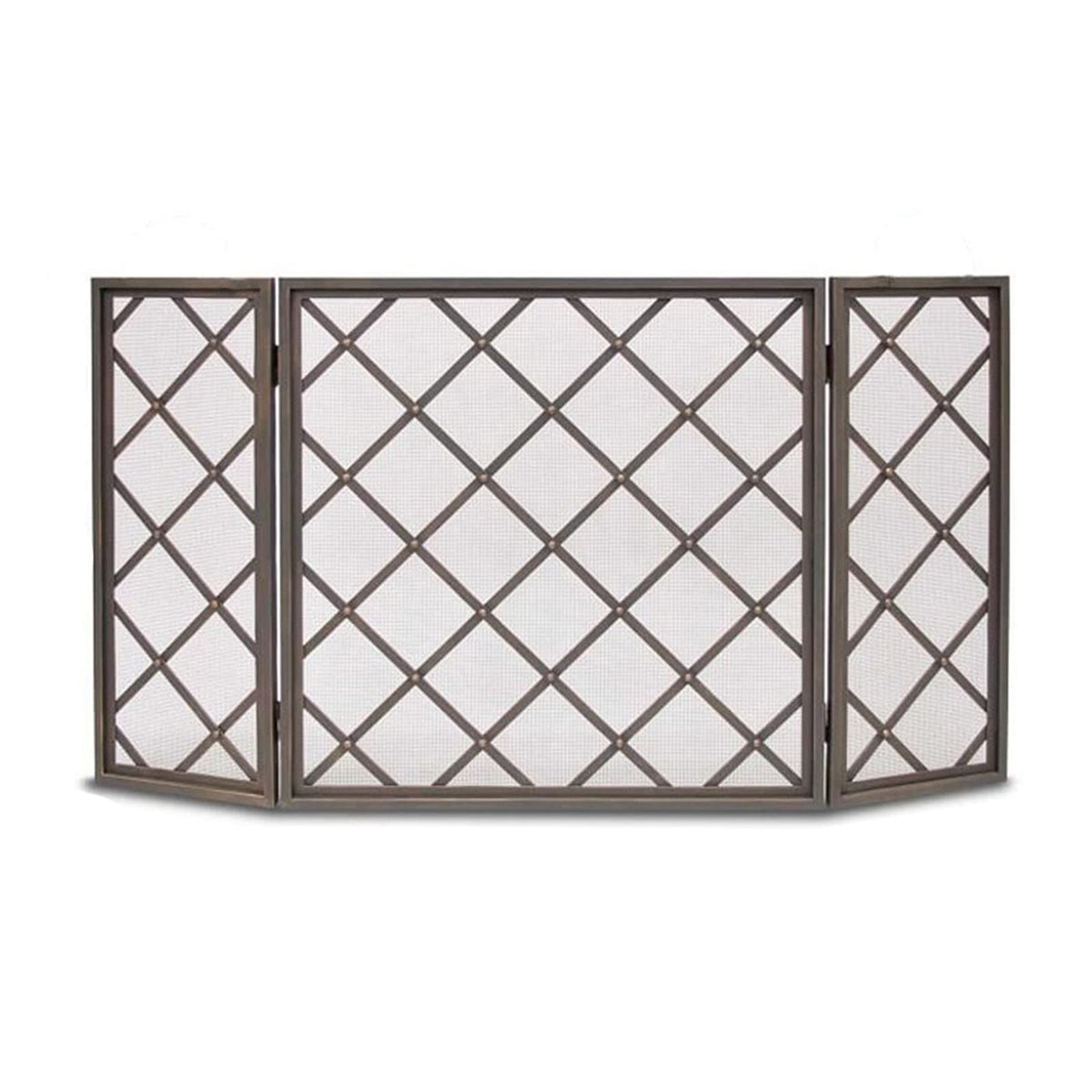 60 Inch Black 3 Panel Fireplace Screen V221