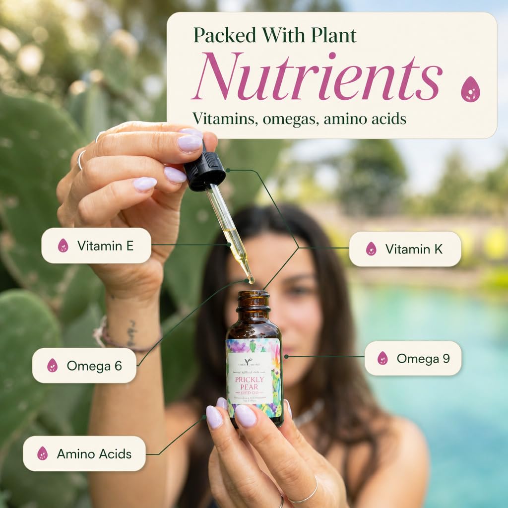 Organic Cold-Pressed Prickly Pear Seed Oil 1 oz W4197