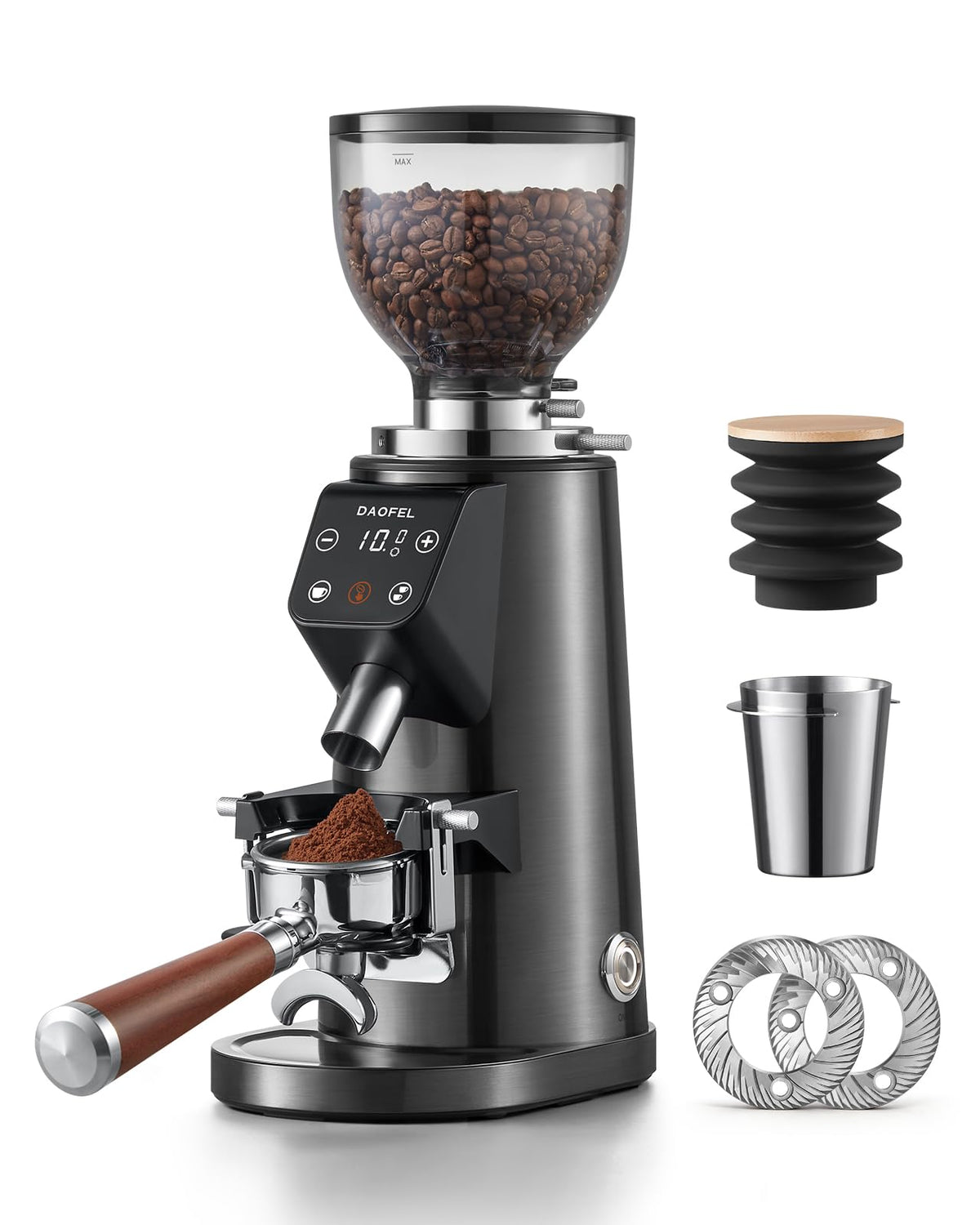 64MM Flat Burr Electric Coffee Grinder Q5296
