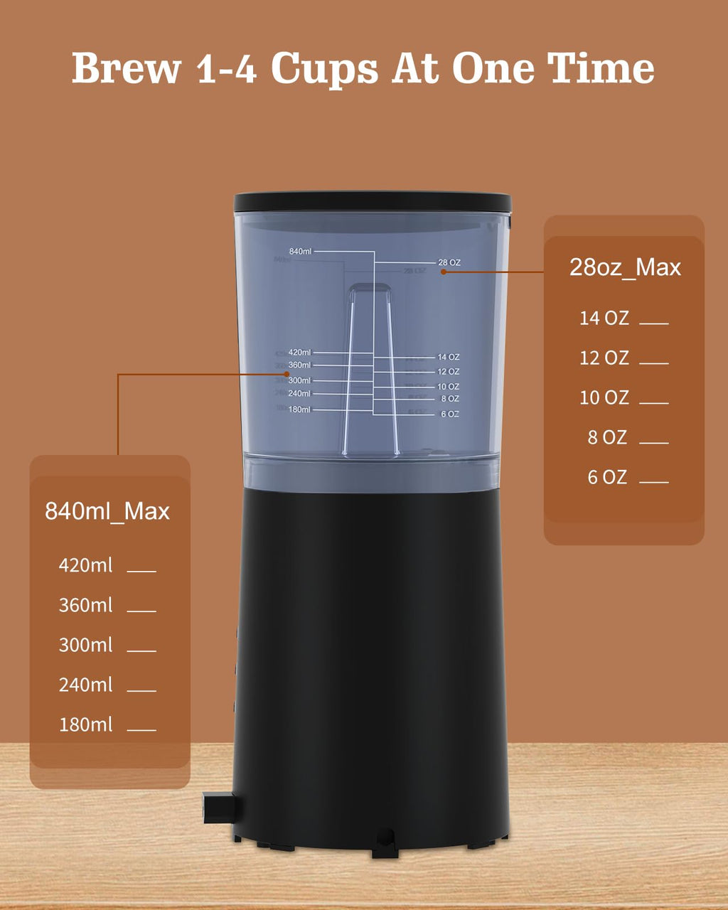 4 IN 1 Single Serve Coffee Maker with Milk Frother and Coffee Grinder J569