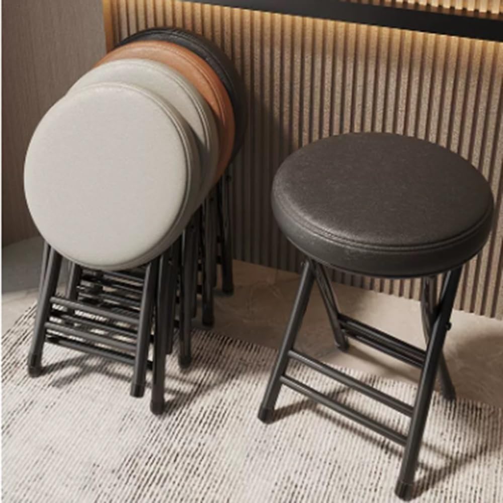 Black 18 Inch Folding Padded Stool T2906