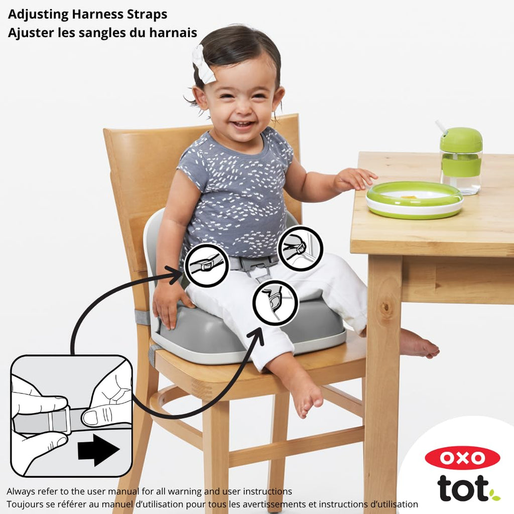 Gray Toddler Booster Seat with Straps Z726367