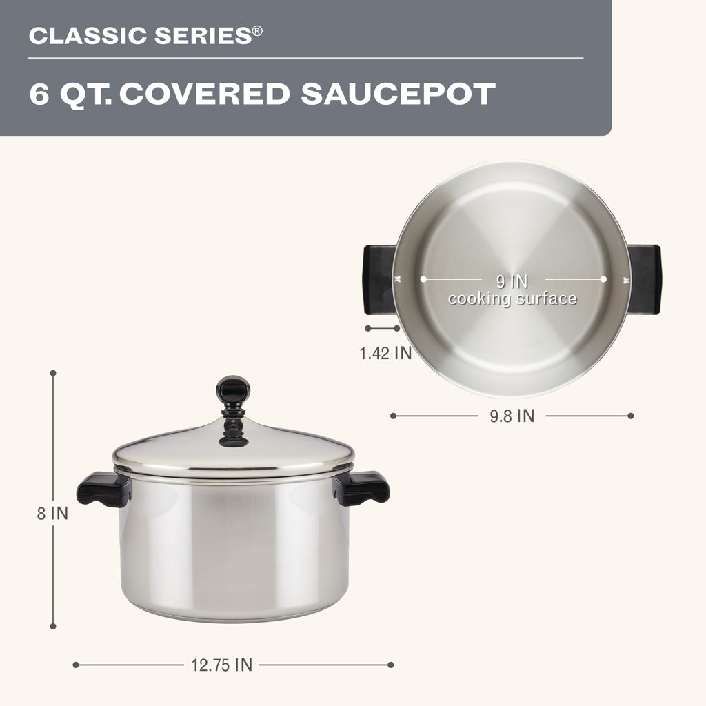 Stainless Steel 6-Quart Stockpot with Lid W38662