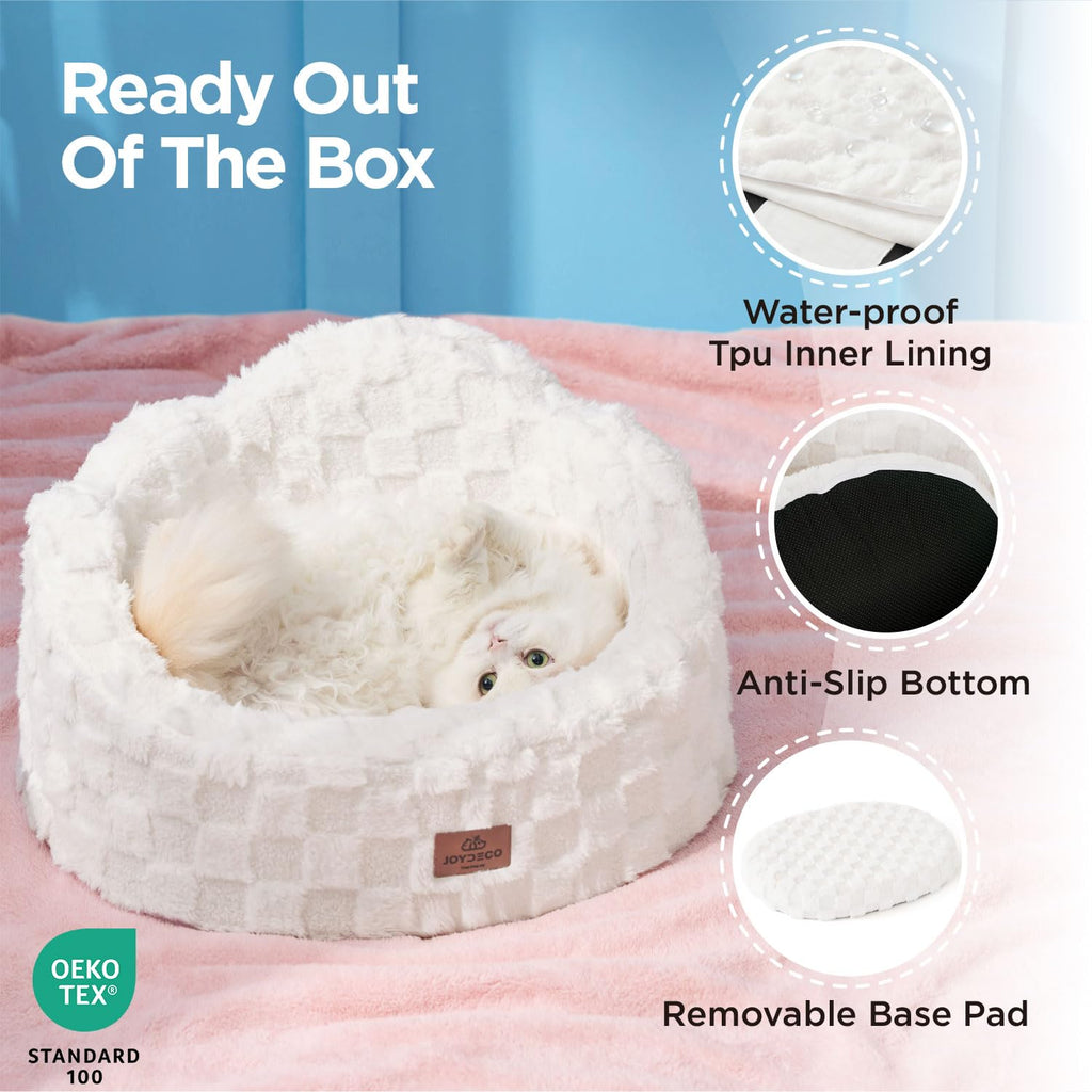 Washable Dog Bed with Orthopedic Foam White N69273