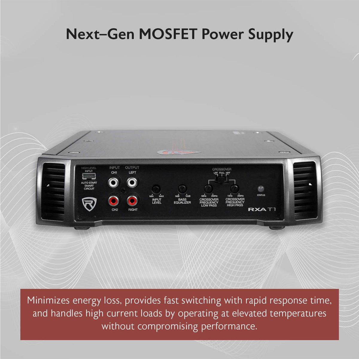 2-Channel Class A/B Car Amplifier 1500W Peak O5390