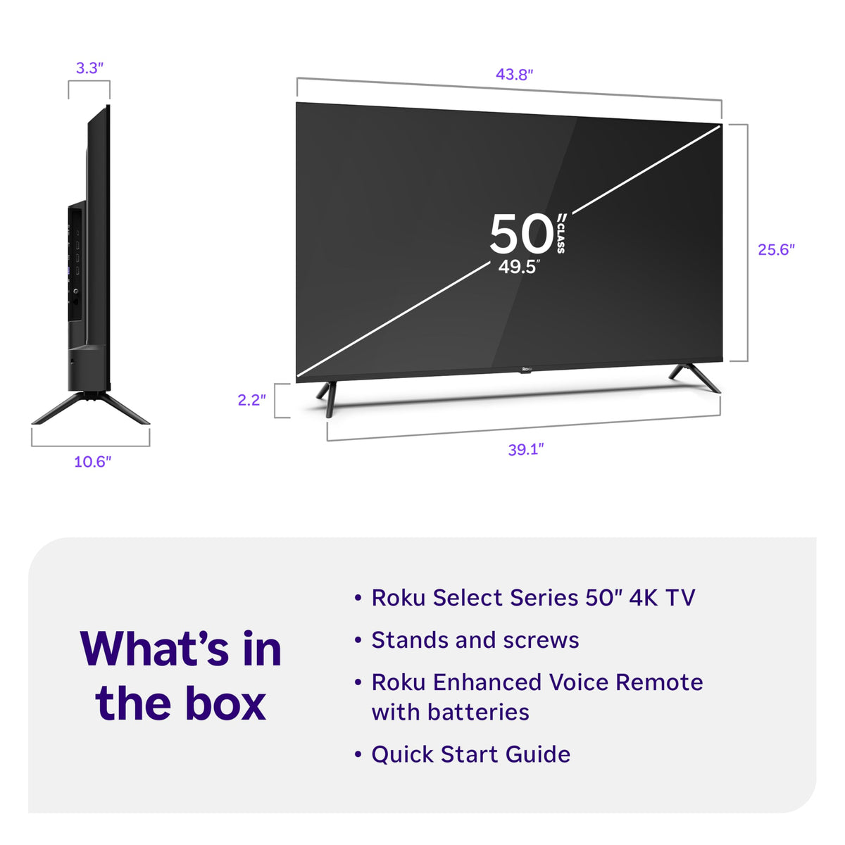 50-Inch 4K HDR LED Smart TV J6449