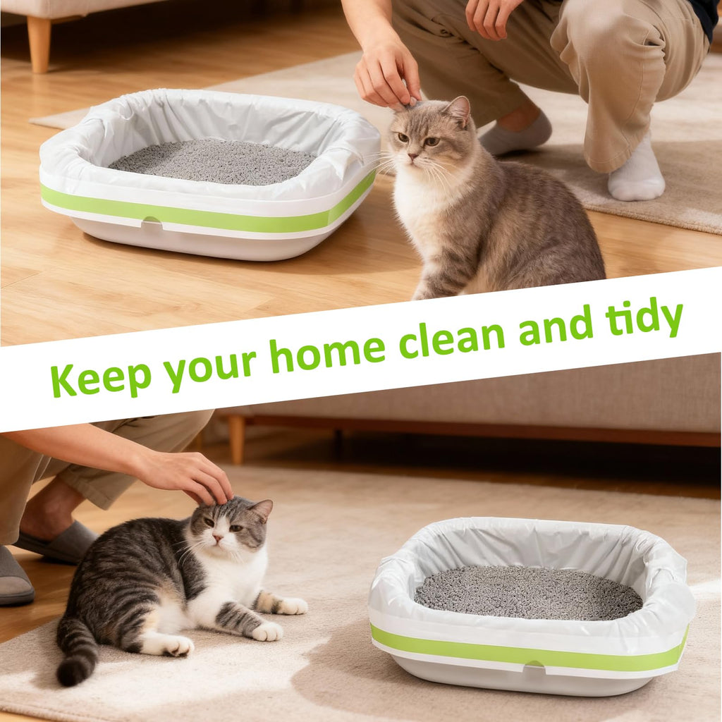 84PCS Sifting Cat Litter Box Liners with Holes, 31 x 18 Inch Q3823