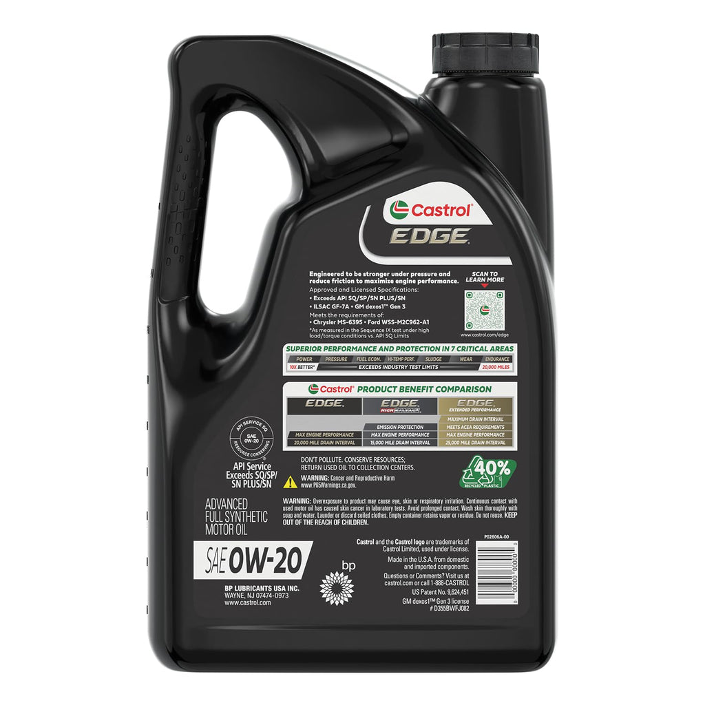 0W-20 Full Synthetic Motor Oil, 5 Quarts I518436