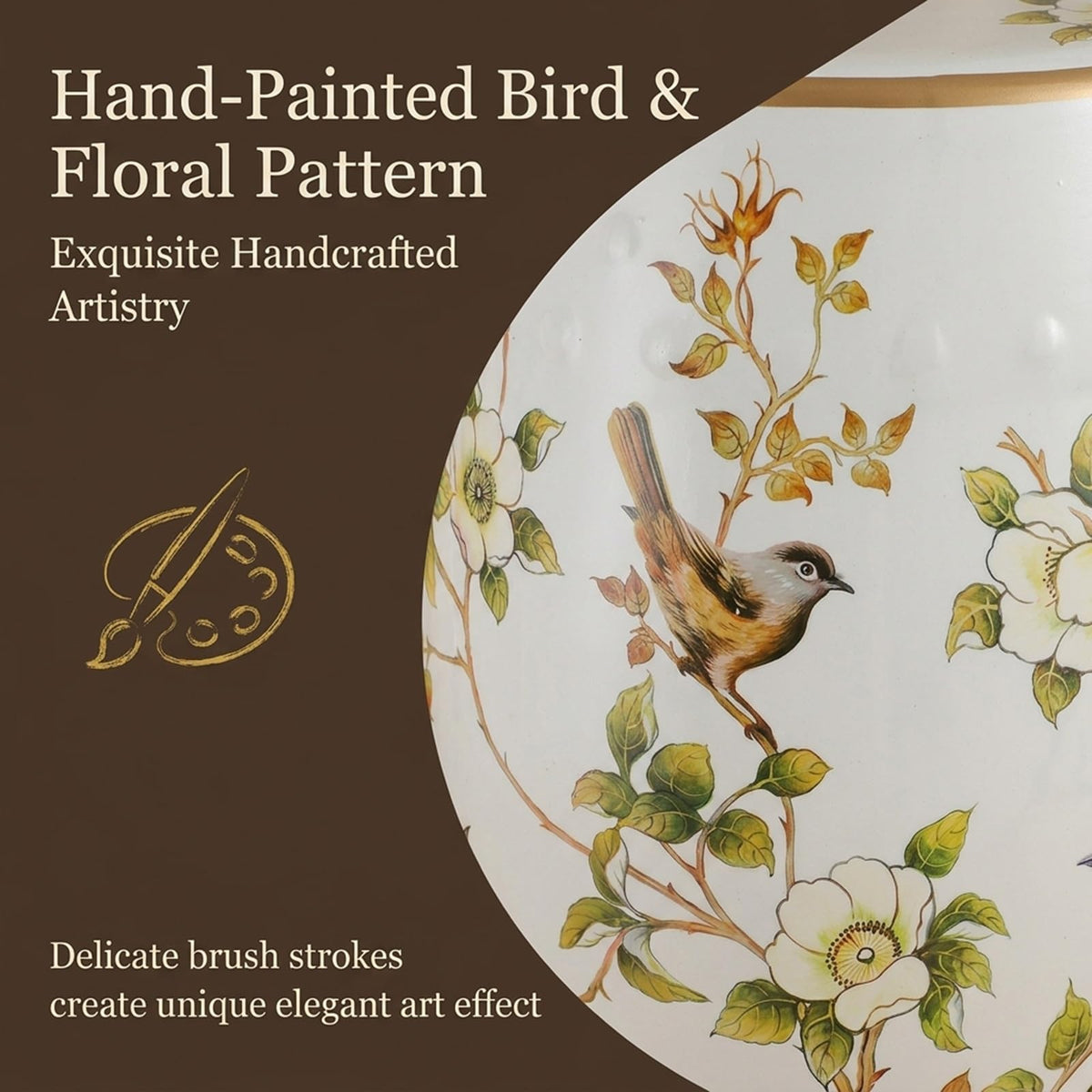 Hand-Painted Ceramic Drum Stool T2787