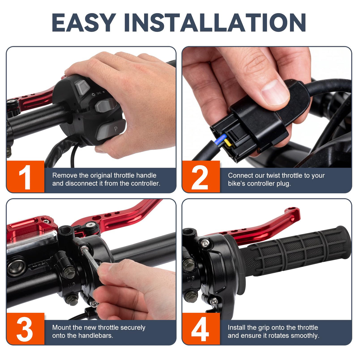 Waterproof Twist Throttle Kit for Electric Dirt Bike S8905