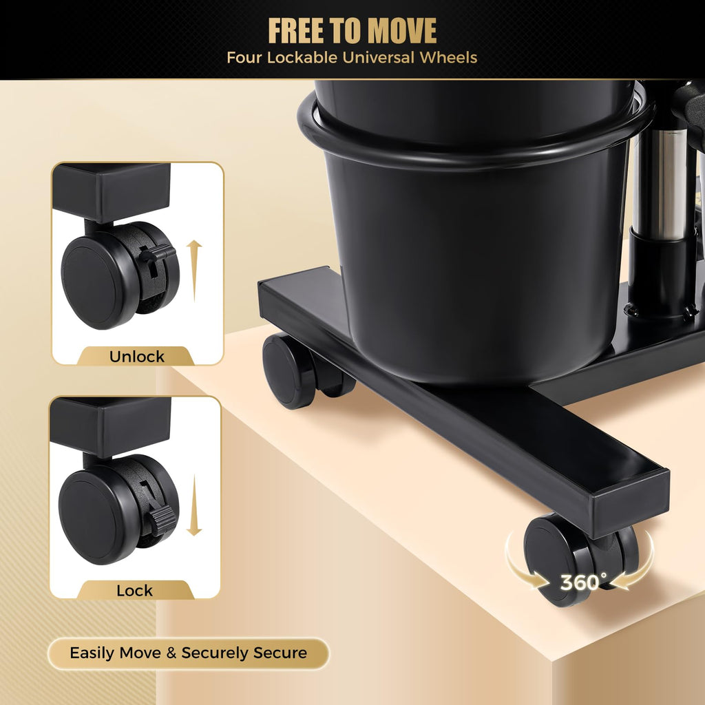 Portable Shampoo Bowl with 2 Buckets, Electric Pump, Drain Hose, 4 Wheels O4103