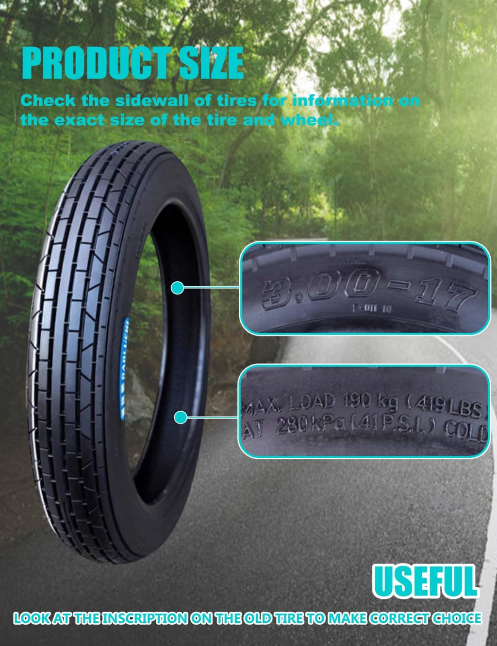 17 6PR TT Dirt Bike Tire and Inner Tube R42318